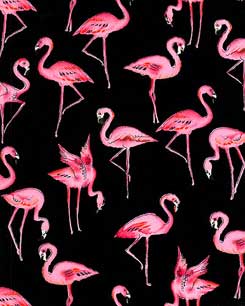 Posing Flamingos Fabric